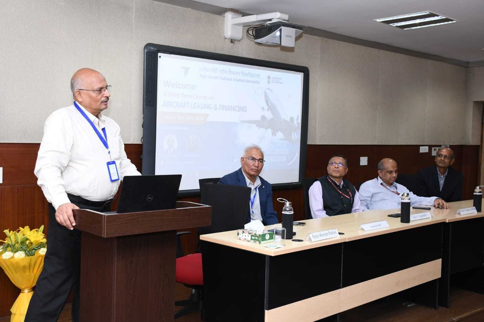 Panel at Rajiv Gandhi National Aviation University short-term course